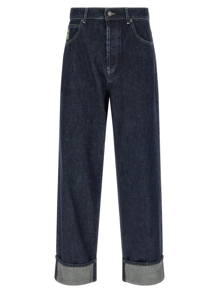 Logo embroidery jeans