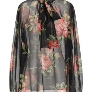 Bouquet Rose' top - Black - 38 IT