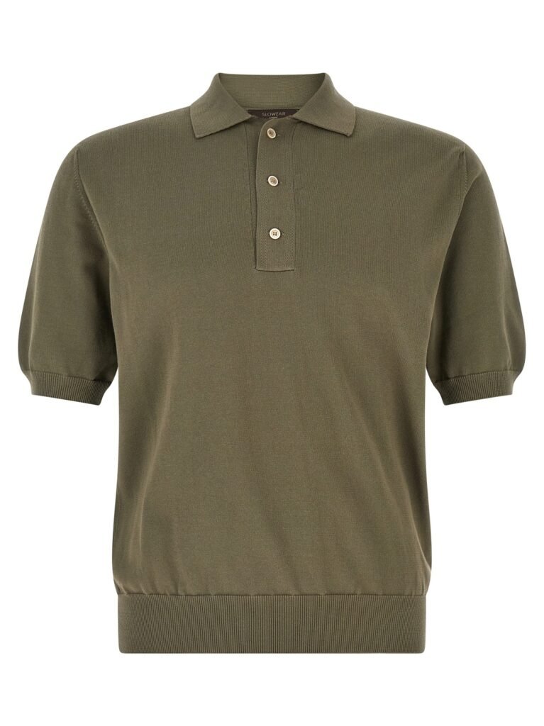 Cotton knit polo shirt