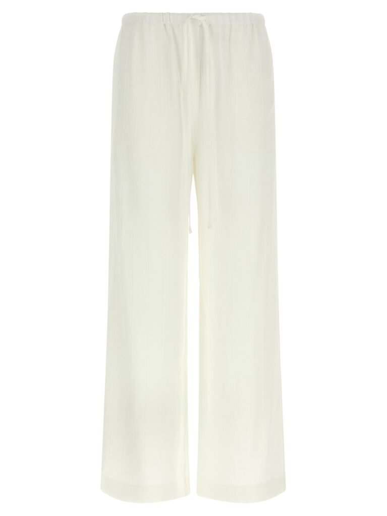 Pants with raised stripes