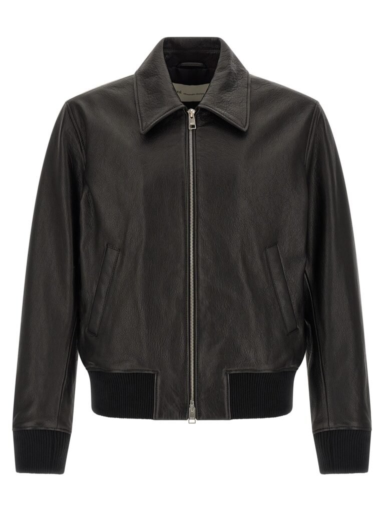 Ami de Coeur' leather bomber jacket
