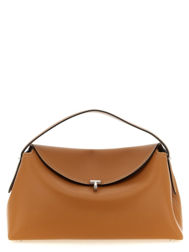 T-Lock hammered leather handbag