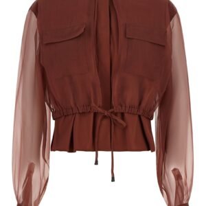 Silk sleeves blouse