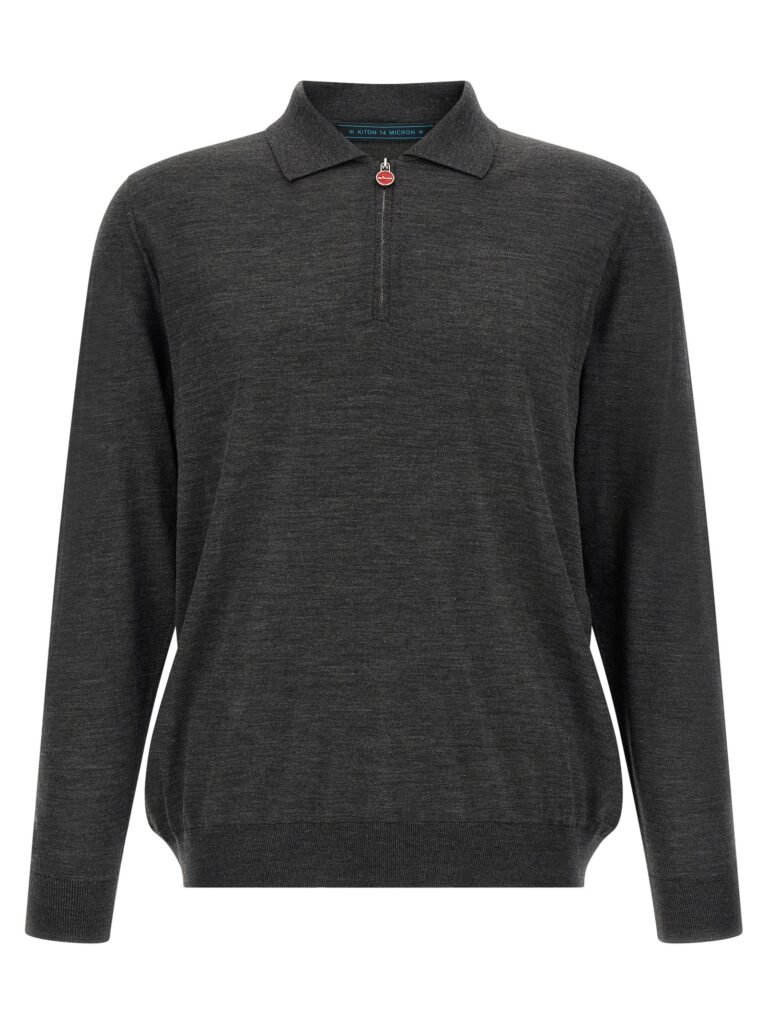 Wool polo shirt 14 microns