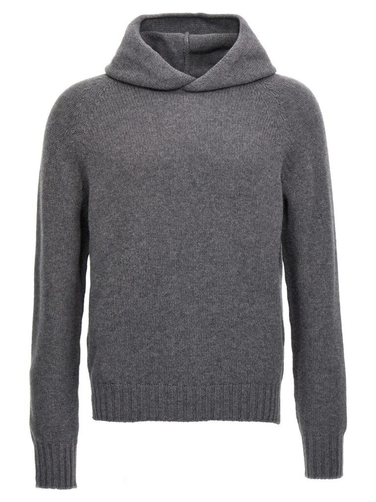 Wool hooded sweater