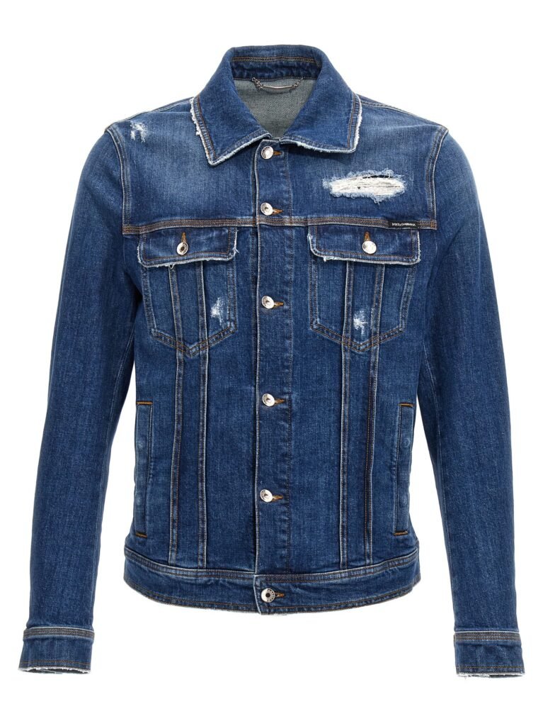 Denim jacket with used effect