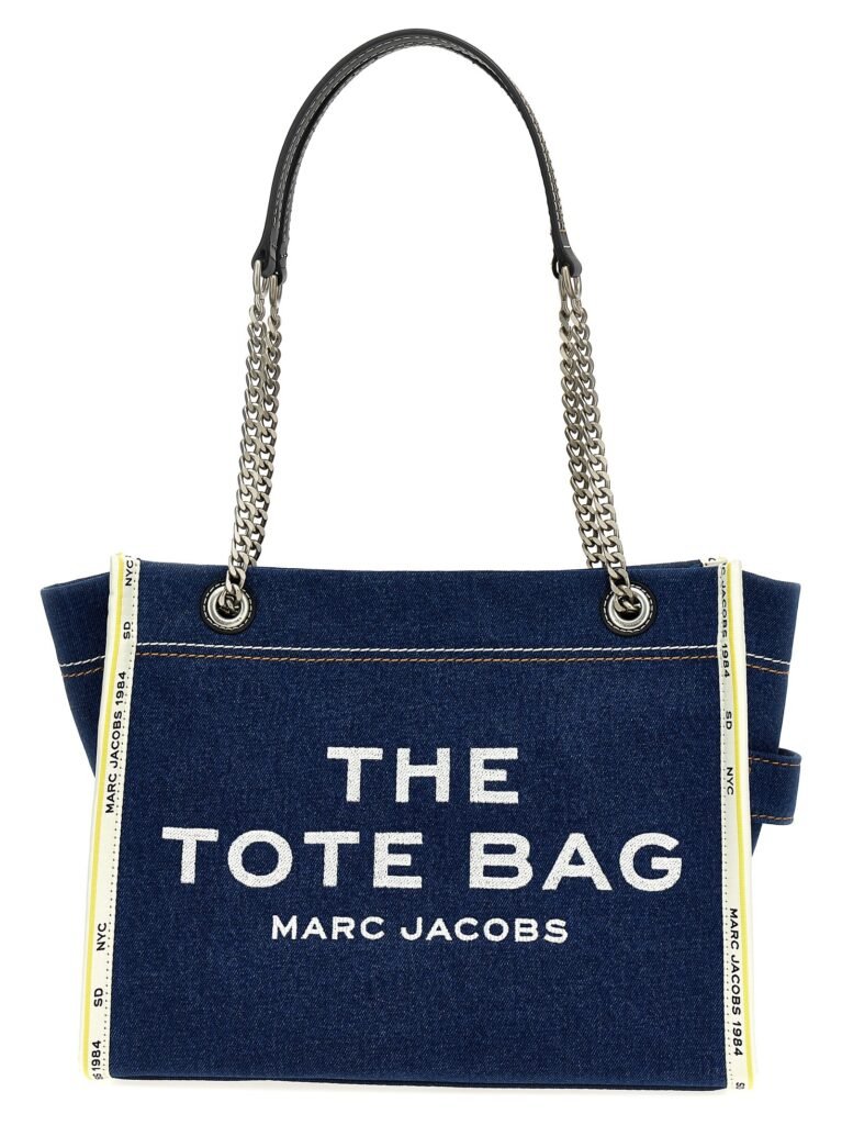 The Denim Chain Medium Tote' shoulder bag