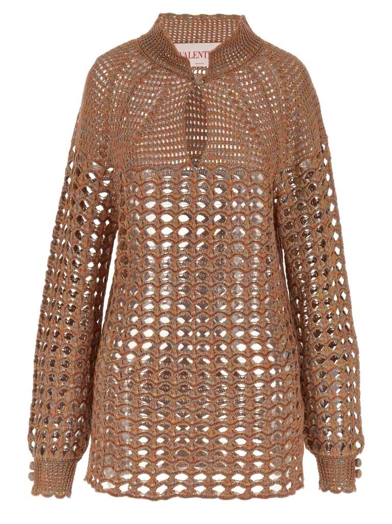 Openwork sweater