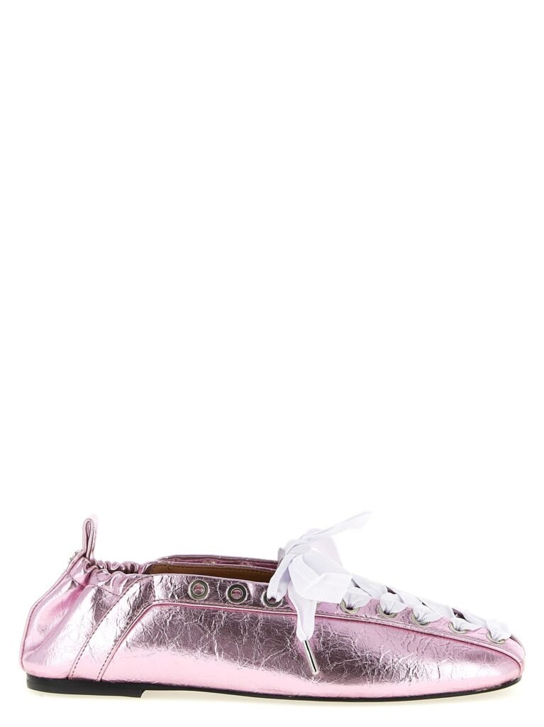 Lace-Up' ballet flats