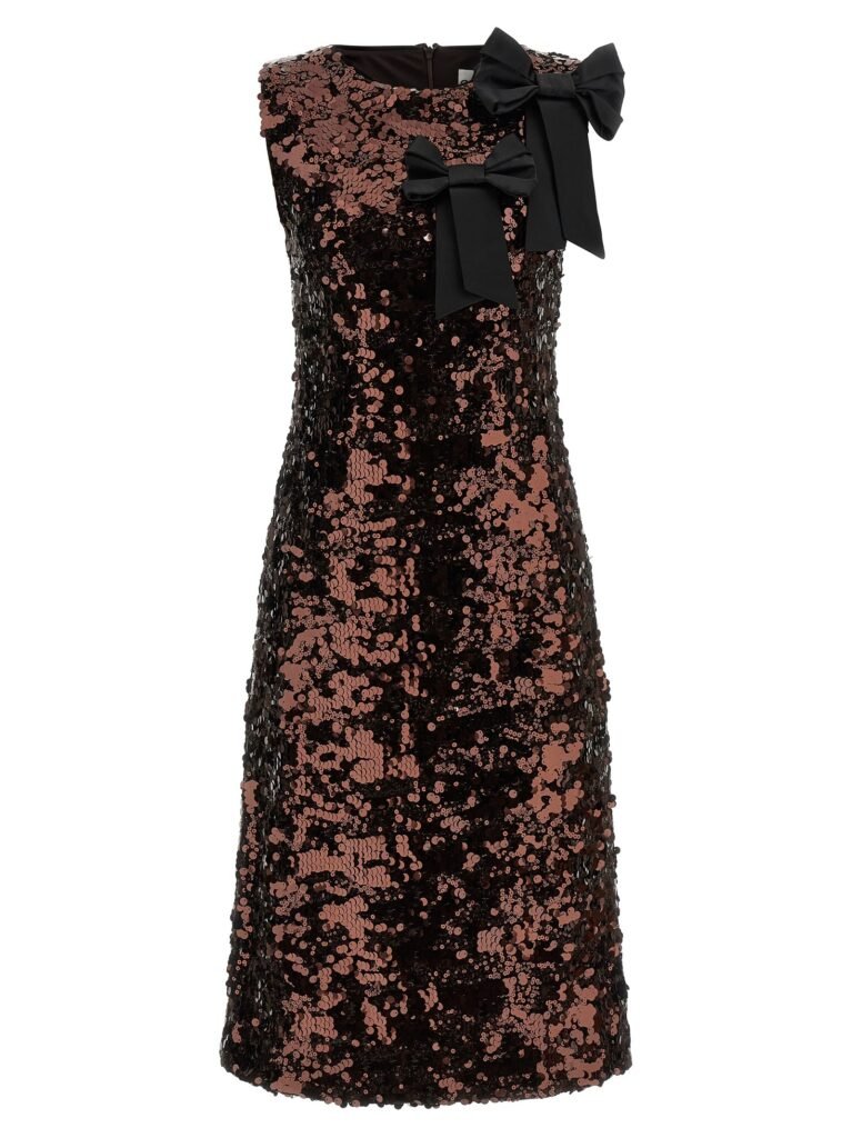Velvet Sequins Straight Midi' dress