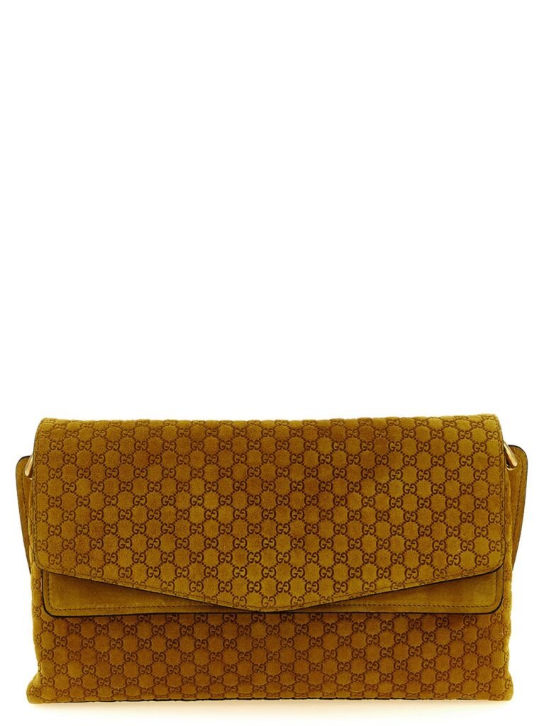 GG medium suede shoulder bag