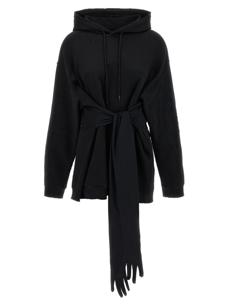 Hoodie dress with gloves