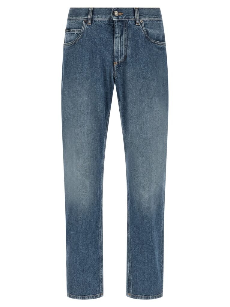 Heraldic embroidery jeans