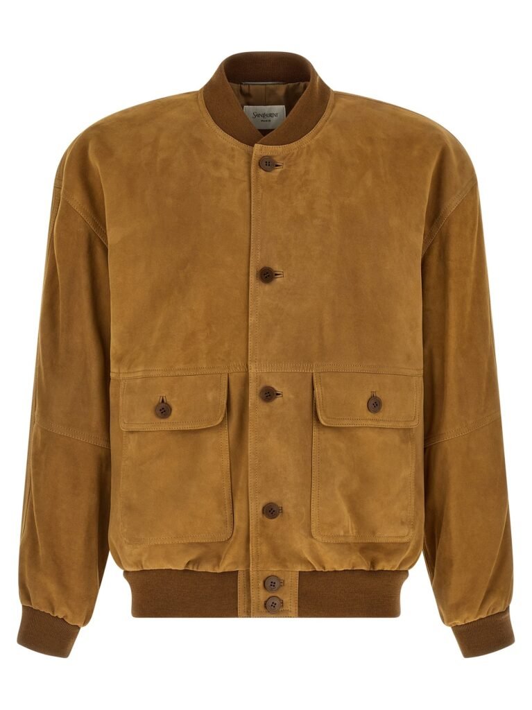 Suede bomber jacket