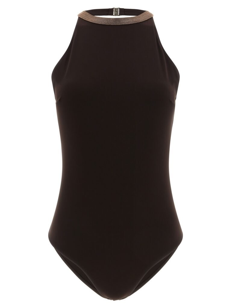 Precious Collar' one-piece swimsuit