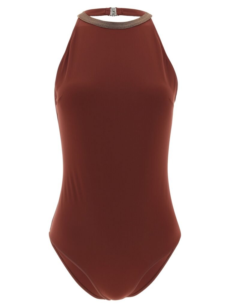 Precious Collar' one-piece swimsuit