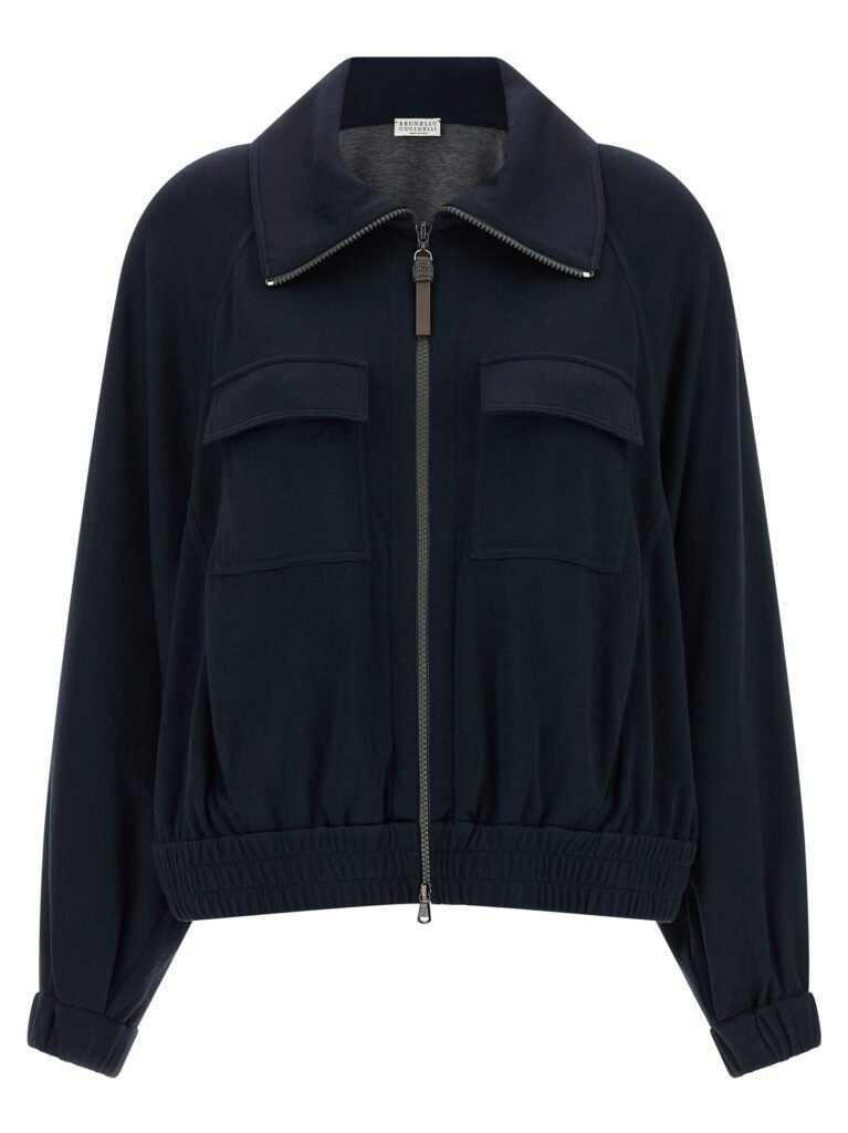 Shiny Zipper Pull' sweatshirt