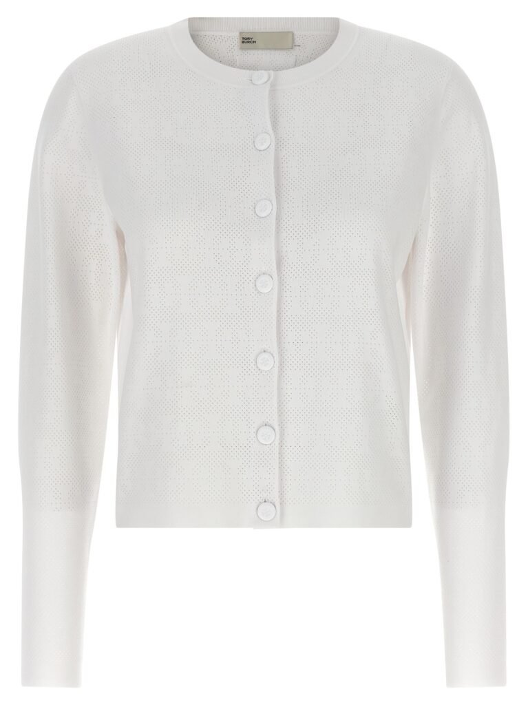Pointelle viscose cardigan