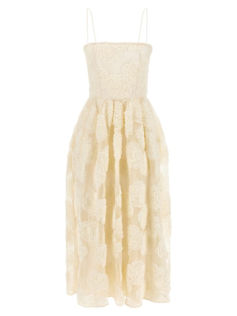 Flower Mesh Midi' dress