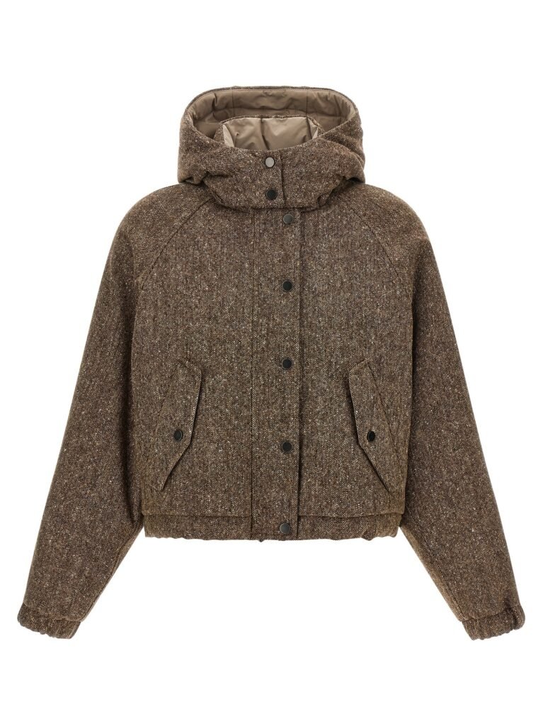Donegal tweed down jacket