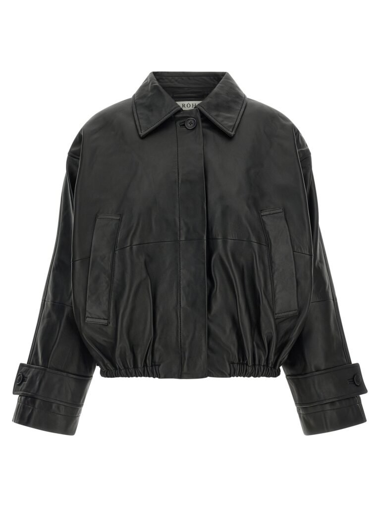 Blouson leather jacket