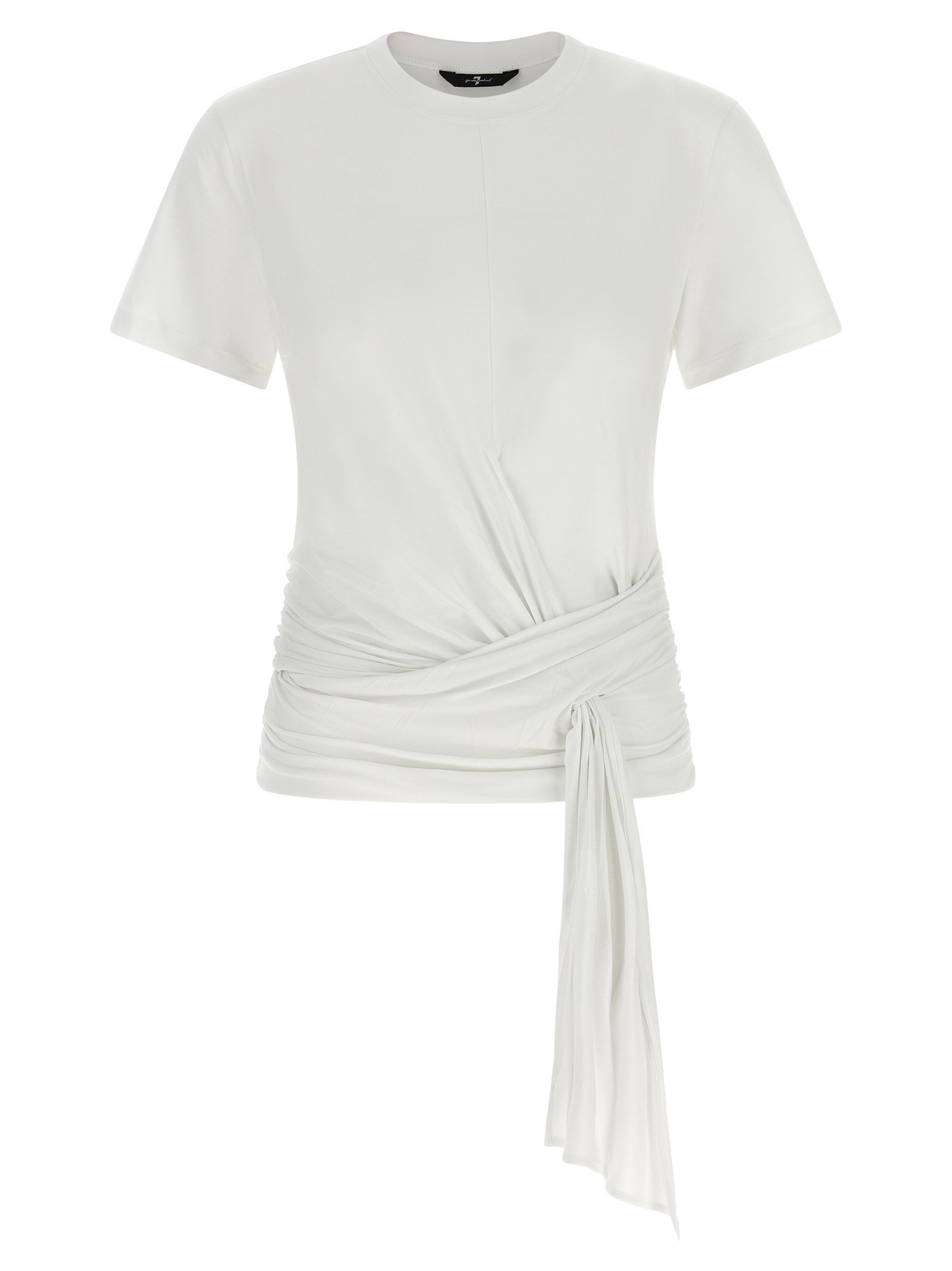 Draped detail T-shirt