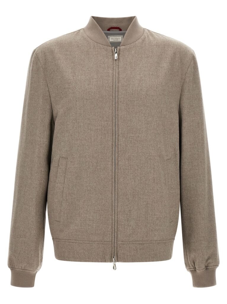 Light flannel bomber jacket