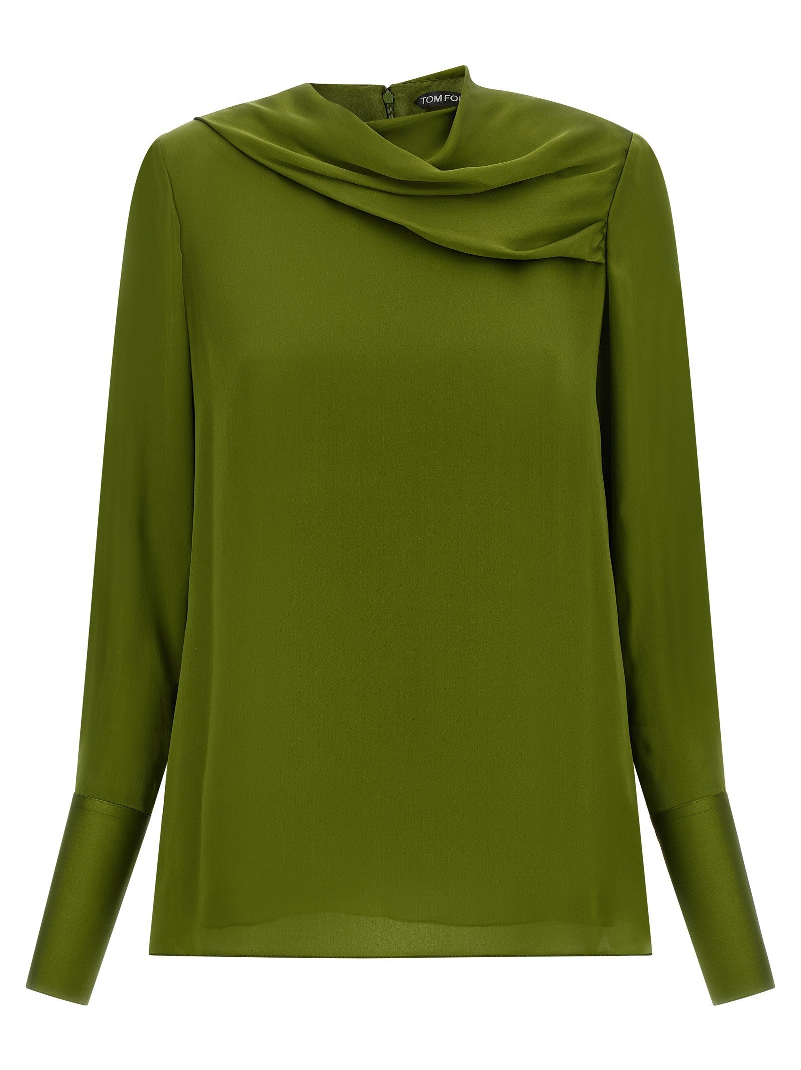 Draped neck blouse