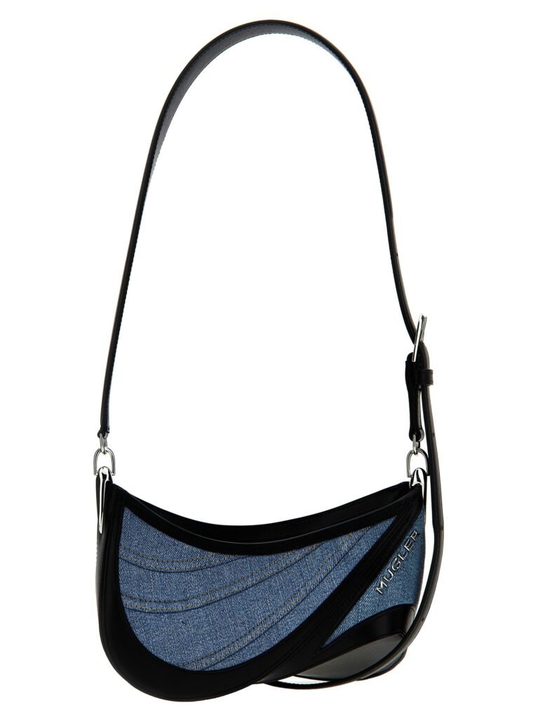 small denim spiral curve 01' shoulder bag