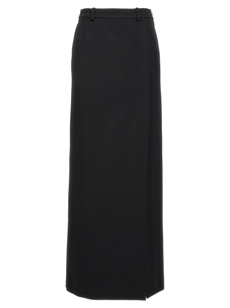 Long wool skirt