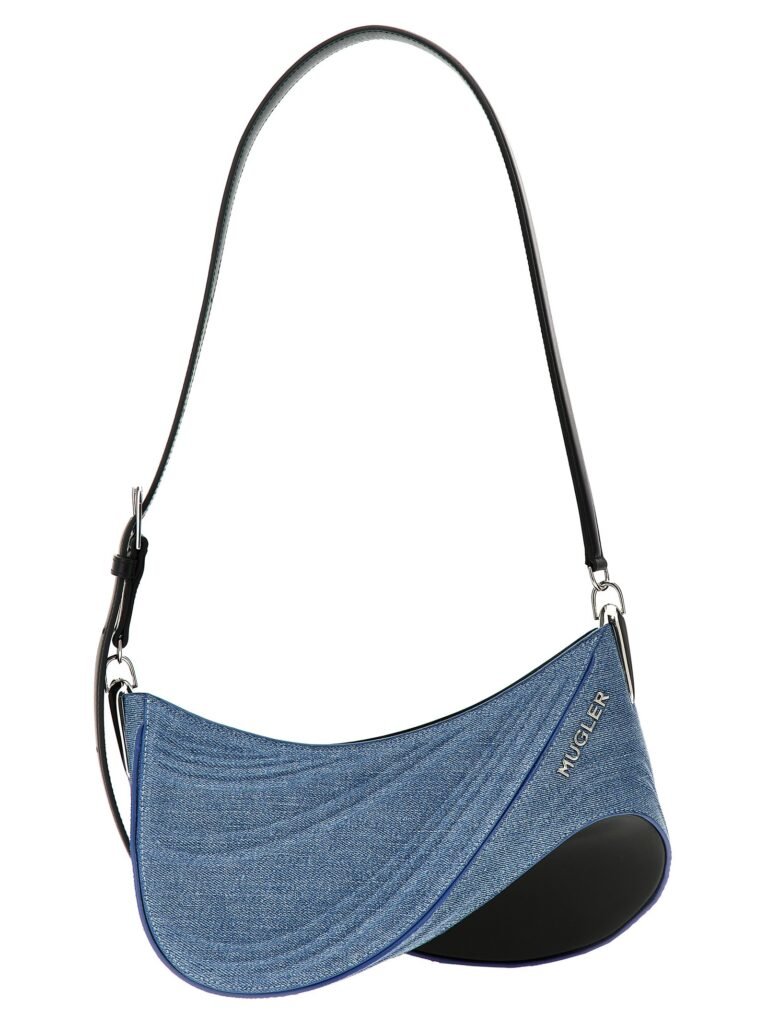 medium denim spiral curve 01' shoulder bag