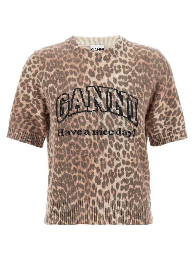 Leopard Wool Mix' T-shirt