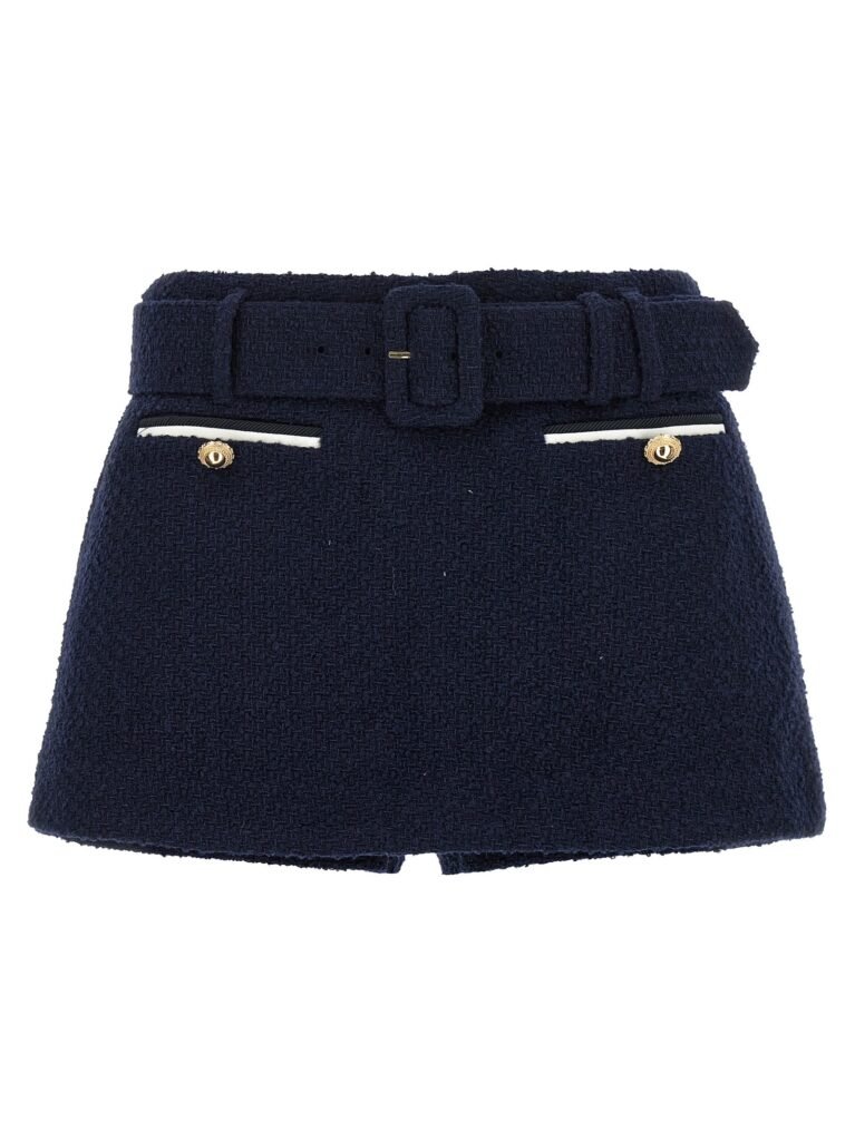 Boucl wool skort