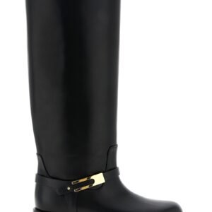 Logo strap boots