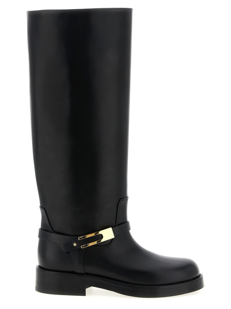 Logo strap boots