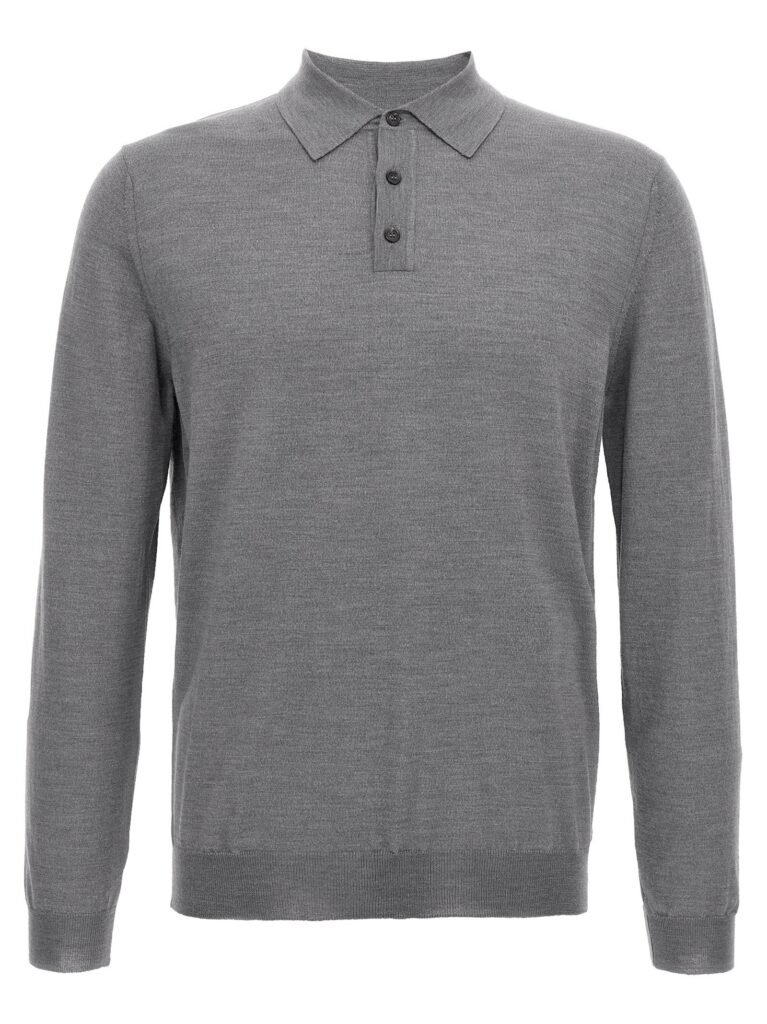 Virgin wool polo shirt