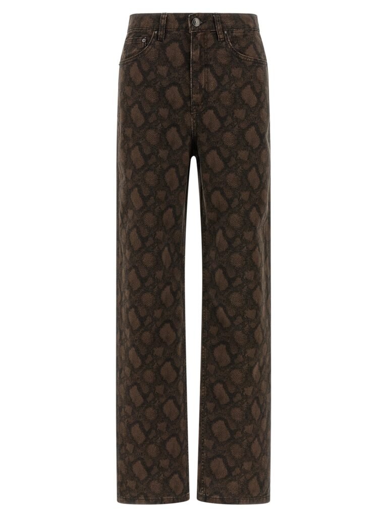 Animal print jeans