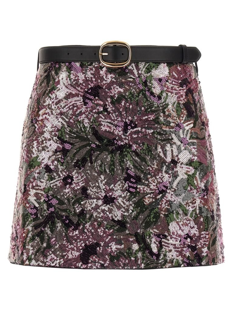 Floral Sequin Mini' skirt