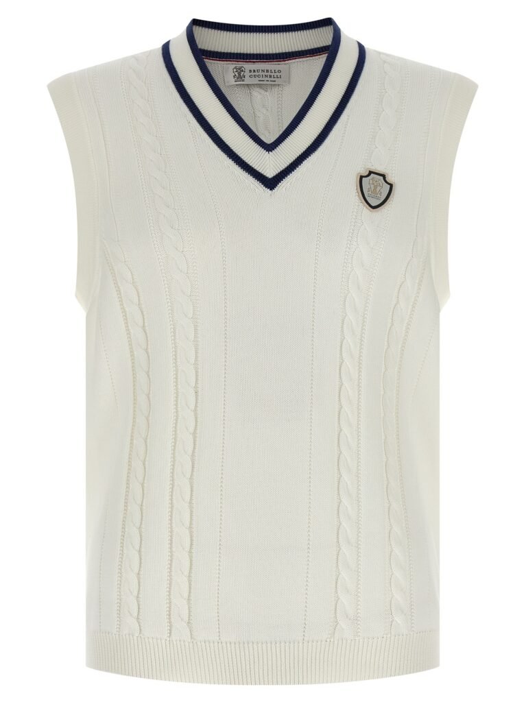 Cotton braided vest