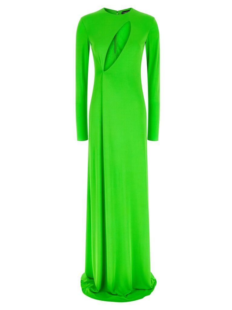 Long Sleeve Slash Front Evening' dress