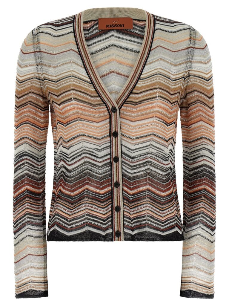 Chevron lam cardigan