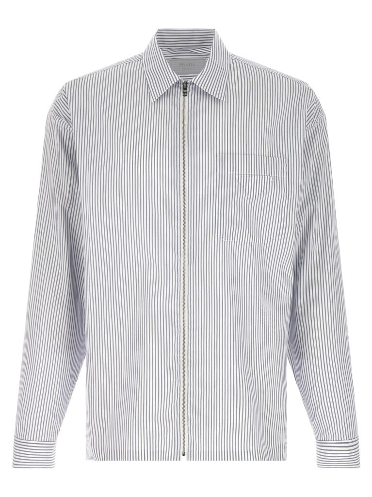 Zip striped shirt