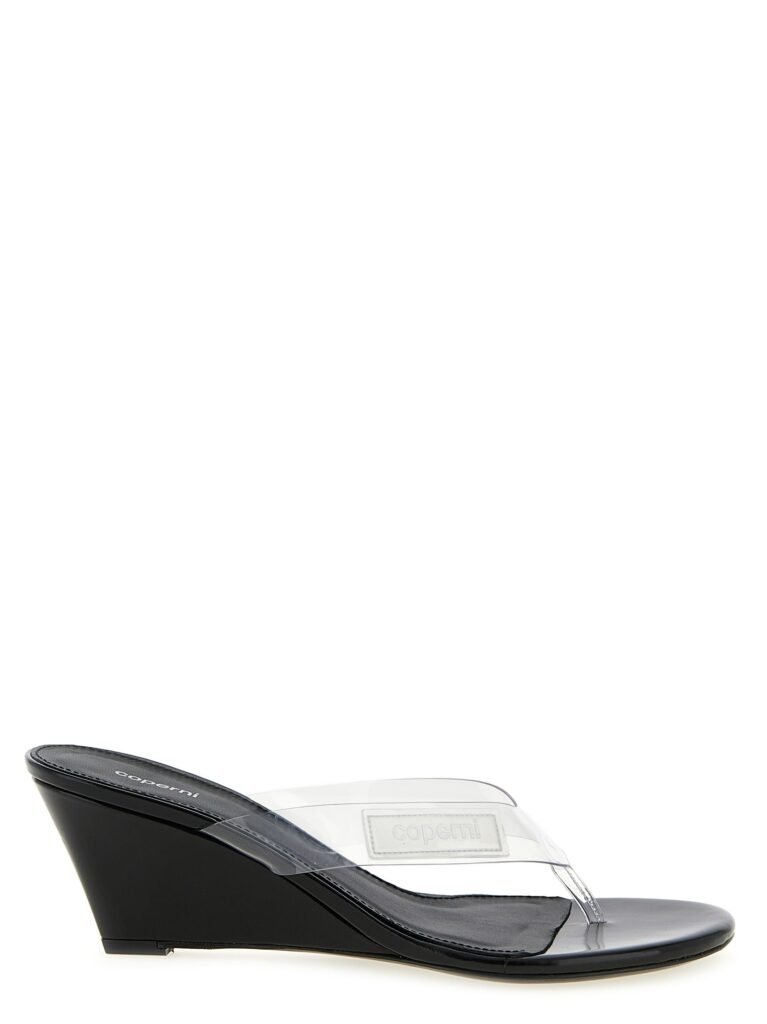 Logo patch sandals