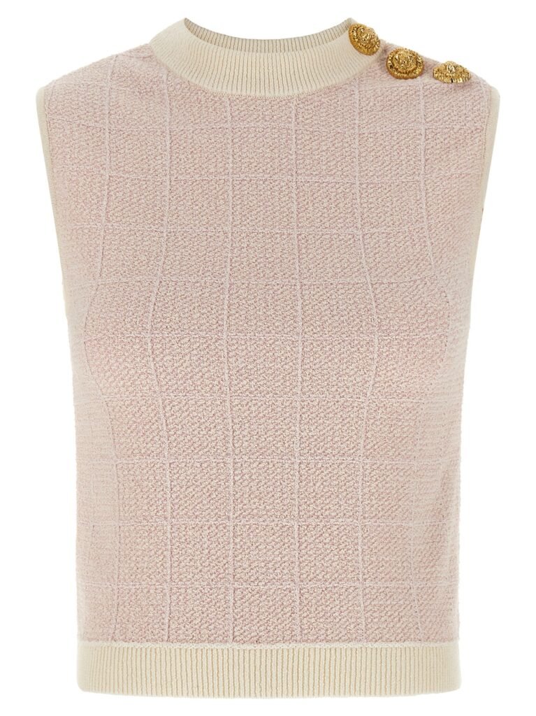 Testa di leone' tweed vest