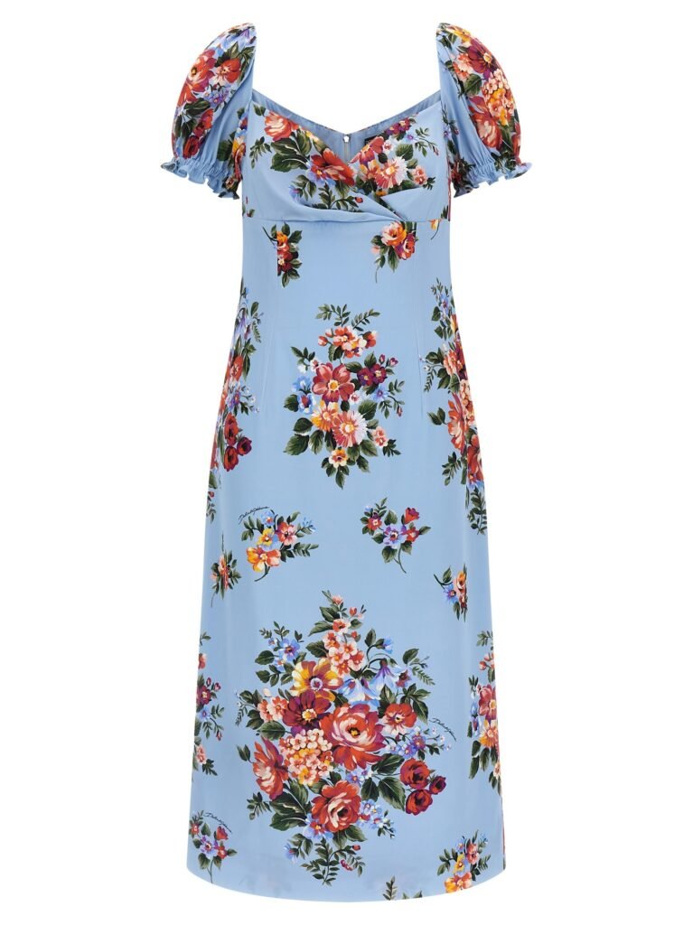 Mazzo di fiori' print dress