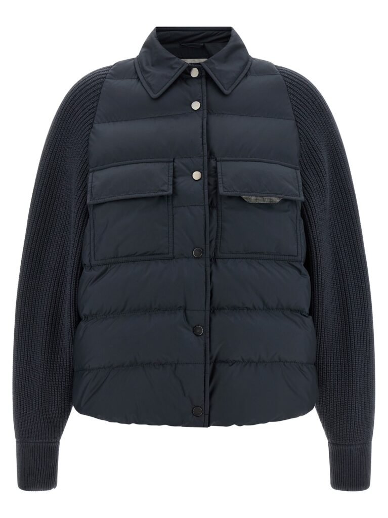 Shiny Flap Detail' down jacket
