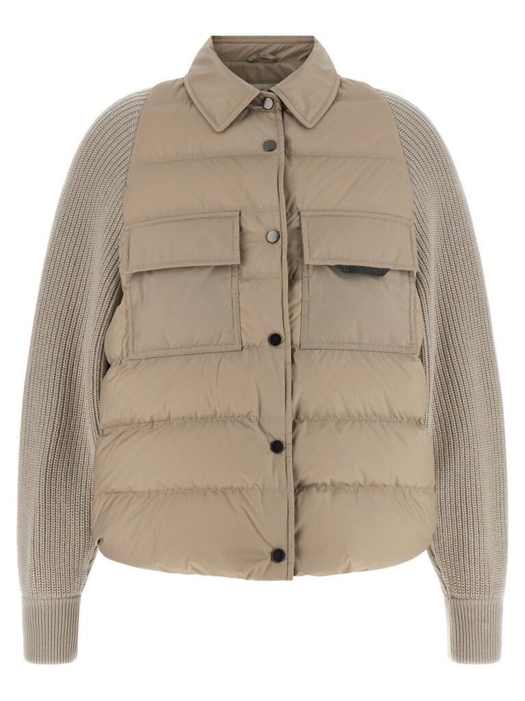 Shiny Flap Detail' down jacket