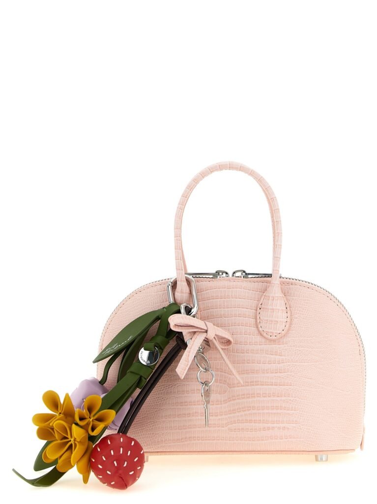 Embossed leather handbag