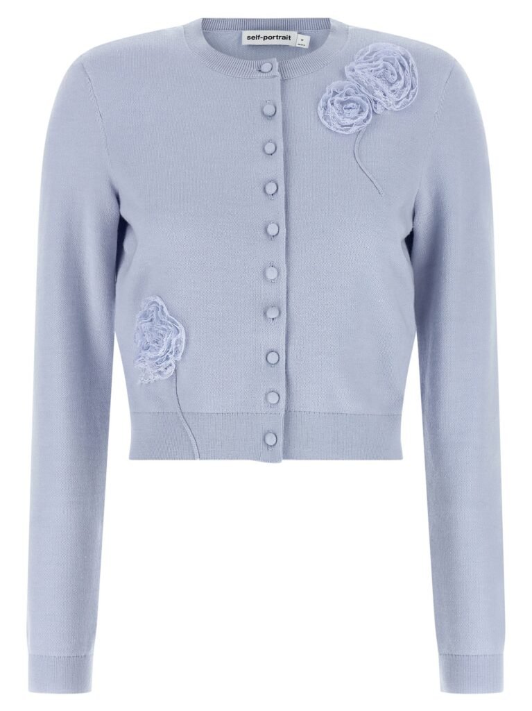 Blue Flower Knit' cardigan