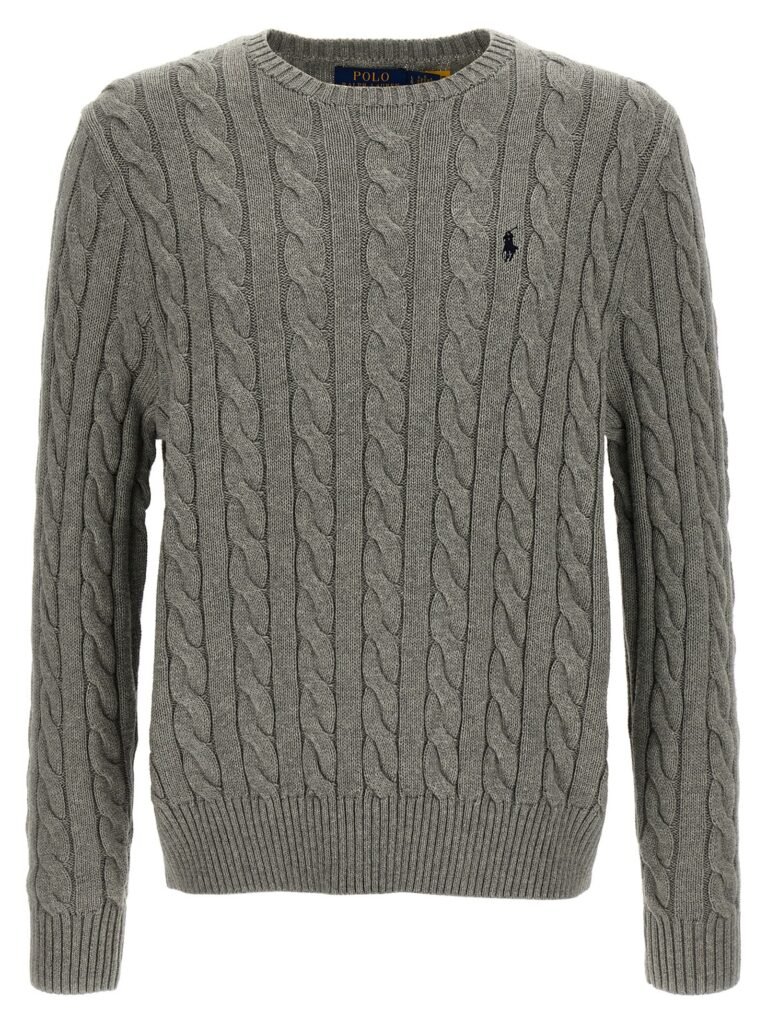 Cotton braided sweater